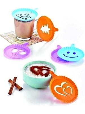 Getittir Renkli Kahve Süsleme Şablonları  - 8li Magic Süsleme Şablonu - Lisinya