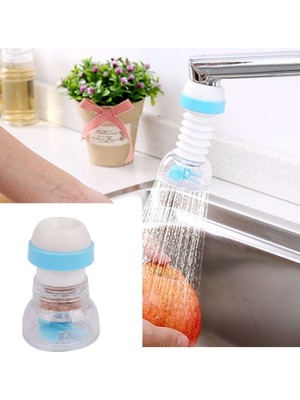 TrentCo 360 Derece Dönen Musluk Başlığı - Pervaneli Boncuklu Sıçratmaz Musluk Aparatı - Lisinya