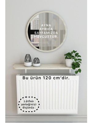 Normadia Oval Kesim Traverten Uçan Raf ve Dresuar Duvar Montajsız, 120 cm