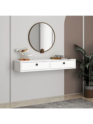 Normadia Şık ve Modern Beyaz Dresuar, 100 cm Genişlik, Zarif Ev Dekorasyonu