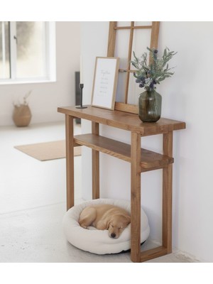 Normadia Masif Ahşap Dresuar, Giriş ve Salon Için Şık Dekoratif Sehpa