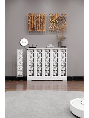 Normadia Beyaz Üstü Çam Renkli Assos Model, 96 cm Petek Kaplama Dresuar