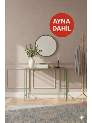 Normadia Mint Yeşili Canvas Dresuar ve Mars Ayna Takımı, Şık ve Fonksiyonel Set