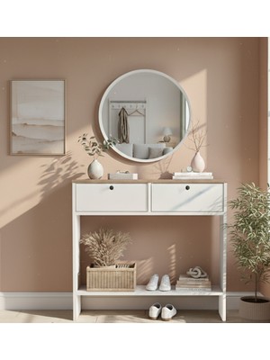 Normadia Beyaz Ahşap Ayaklı Aynalı Dresuar ile Şıklık ve Fonksiyonellik Bir Arada