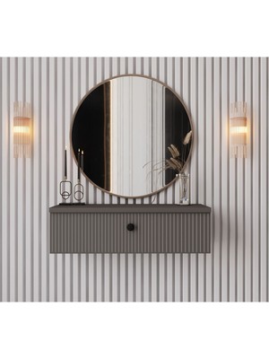 Normadia Gri Mdf Duvara Monte Kapaklı Dolap 69 cm Iç Tasarım Çözümü