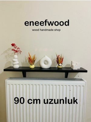 Normadia Şık 90X15 cm Siyah Mat Petek Üstü Raf, Pratik ve Kullanışlı Tasarım