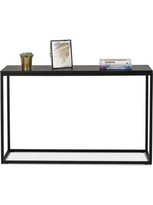 Normadia Şık Siyah Dresuar ve Kahve Köşesi Modern Konsol 100 cm Ahşap