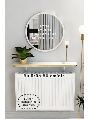 Normadia Petek Üstü Tak Çıkar Uçan Raf ve Dresuar Oval Kesim 80 cm