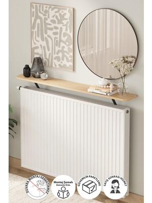 Normadia 120 cm Petek Üstü Duvar Rafı, Zarif ve Şık Tasarım