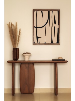 Normadia Şık Doğal Gürgen Ağacı Dresuar, Minimal Tasarım, 130X35X85 cm