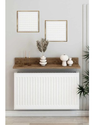 Normadia Ceviz Renkli Petek Üstü Raf, 90 Cm, Duvar Kitaplık ve Dekoratif Raf