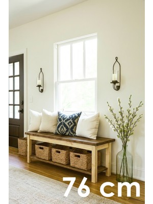 Normadia Şık Ahşap Hol ve Antre Bankı, Modern ve Dayanıklı Tasarım