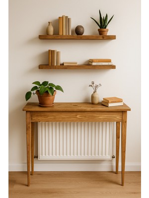 Normadia Ahşap Dresuar ve Petek Üstü Çift Raflı Çok Amaçlı Çalışma Masası