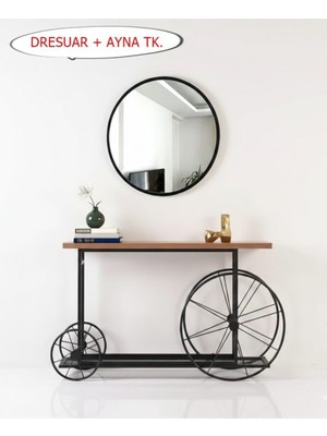 Normadia Çocuklar Için 60 cm Ayna Tekerlekli Dresuar Takımı, Şık ve Kullanışlı