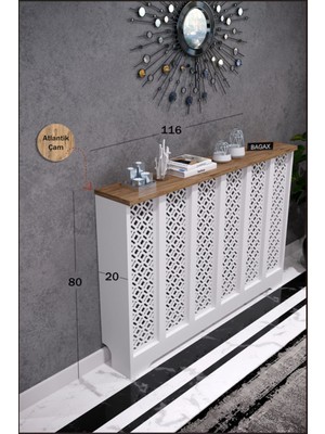 Normadia Beyaz ve Çam Renkli Modern Dresuar, Petek Kaplama, Şık ve Kullanışlı