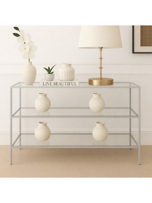 Normadia Modern Açık Gri Dresuar, 100 Cm, Şık ve Fonksiyonel Köşe Konsolu