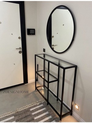 Normadia Modern Metal Dresuar ve Ayna, Şık ve Kolay Montajlı, Antre ve Salon Için