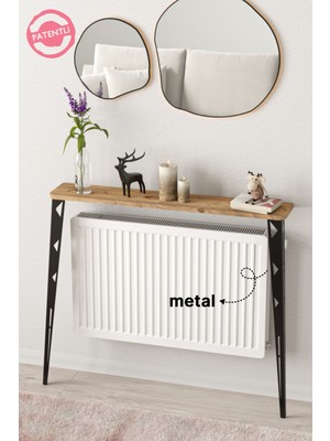 Normadia Rain Petek Üstü Raf Dresuar, Oval Kesim, Çam, 100X18 cm