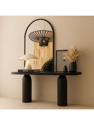 Normadia Mega Boy Doğal Masif Kayın Ağacı Dresuar Konsol Masa 140X40X85 cm