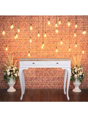 Normadia Beyaz Ceviz Eskitme Roys Ahşap Dresuar, Şık ve Zarif Tasarım