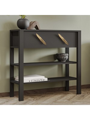 Normadia Modern 90 cm Tek Kapaklı Dresuar, Raflı Konsol ve Antre Dolabı