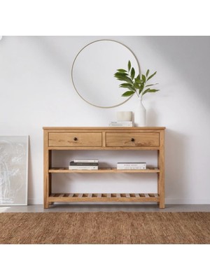 Normadia Şık Ahşap Izgara Raflı Masif Dresuar, Keyifli Mekanlar Için Tasarım