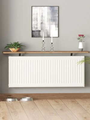 Normadia Oval Kesim Petek Üstü Raf, Kitaplık ve Organizer, 80X18 Cm, Atlantik Çam