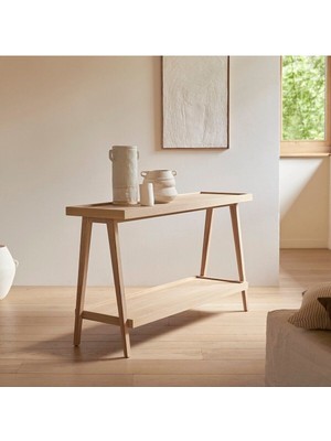 Normadia Şık ve Dayanıklı Ahşap Masif Konsol, Modern ve Fonksiyonel Tasarım