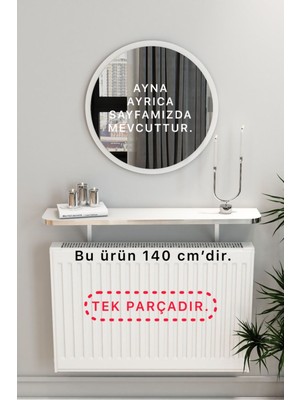 Normadia Uçan Raf ve Dresuar, Petek Üstü Tak Çıkar, Duvar Montajsız, Oval Kesim 140 cm