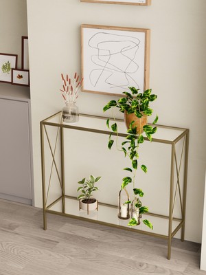 Normadia Modern 100 cm Dresuar, Temperli Kırılmaz Cam ve Raflı Tasarım