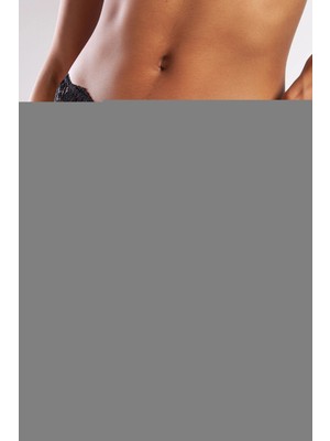 Giyim  Gcolors Brazillian Külot, Kadın Dantelli Siyah Brezilyan Külot