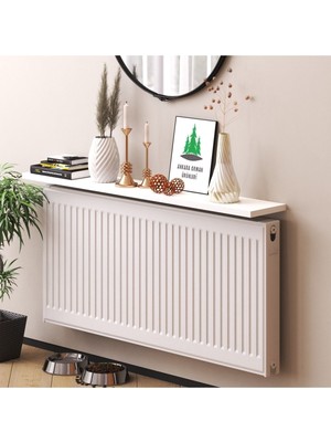 Normadia Şık Beyaz Mdf Petek Üstü Duvara Monte Uçan Raf, 160X18 cm