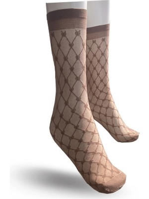 Giyim Flavour Kadın Norma Dizaltı Çorap Vizon