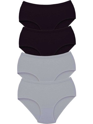 Giyim 4 Adet Tutku Kadın Yüksek Bel Bato Kalın Lastik Külot S3