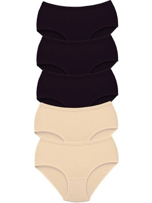 Giyim 5 Adet Tutku Kadın Yüksek Bel Bato Kalın Lastik Külot S3