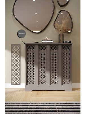 Normadia Antrasit Zeugma Model Dresuar, 76 cm Iç Ölçü, Şık Petek Kaplama