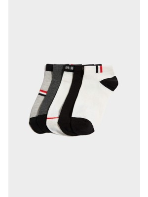 DeFacto Baskılı 5'li Pamuklu Patik Çorap Erkek Çocuk G2020A8NS