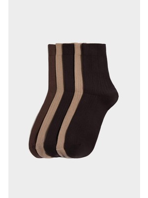 DeFacto Erkek 5'li Pamuklu Uzun Çorap H1027AXNS