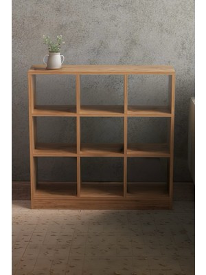 Normadia Çok Amaçlı 9 Bölmeli Çok Amaçlı Mutfak ve Ofis Rafı, Atlantik Çam Rengi
