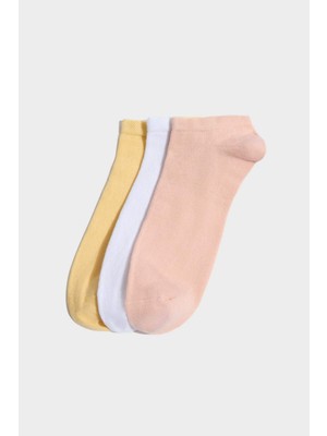 DeFacto Kadın Dikişsiz 3'lü Bambu Patik Çorap E2098AXNS