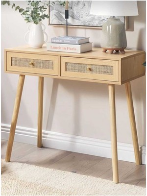 Normadia Renkli Jüt Kumaş Dresuar, Rattan Detaylı ve Şık Tasarım