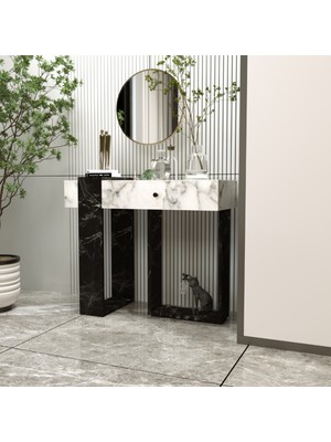 Normadia Şık ve Dayanıklı 100% Mdf Mermer Desenli Modern Dresuar