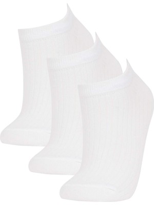 DeFacto Kadın 3'lü Pamuklu Patik Çorap Z7527AZNS