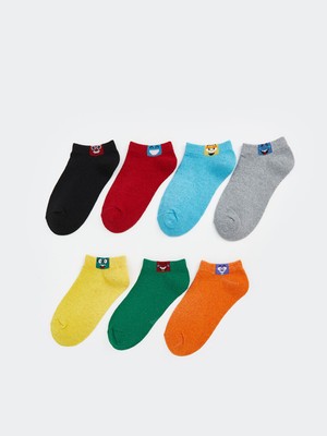 Lc Waikiki Yeni Sezon Desenli Erkek Çocuk Patik Çorap 7'li