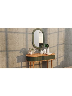 Normadia Renkli Dekoratif Bombe Dresuar, Ahşap Ayaklı, Şık ve Modern Tasarım