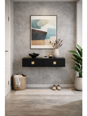 Normadia Modern Siyah Tv Ünitesi, Şık ve Fonksiyonel Depolama Çözümü