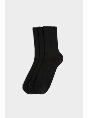 DeFacto Erkek Dikişsiz 3'lü Bambu Uzun Çorap H0350AXNS