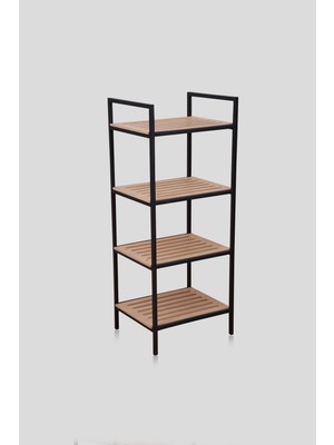 Normadia Metal ve Ahşap Desenli Şık Antre Rafı, Anahtarlık ve Ayakkabılık Seti