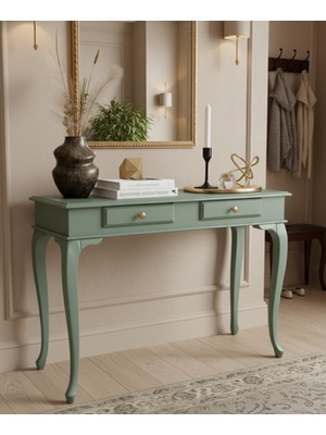 Normadia 120 cm Lükens Su Yeşili Masif Dresuar, Şıklık ve Fonksiyonellik Sunar