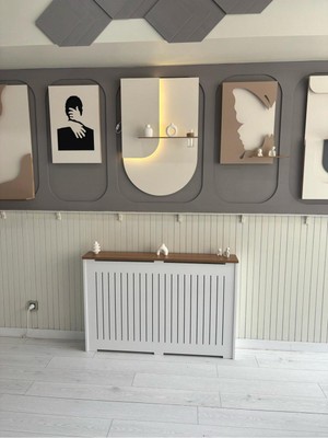 Normadia Teak Beyaz Petek Önü Kaplama, Şık ve Zarif Dresuar Kaplama